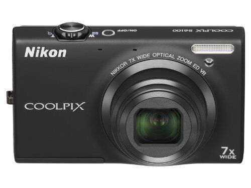 Nikon Digital Camera 16 MP COOLPIX S6100BK Black - Picture 1 of 5