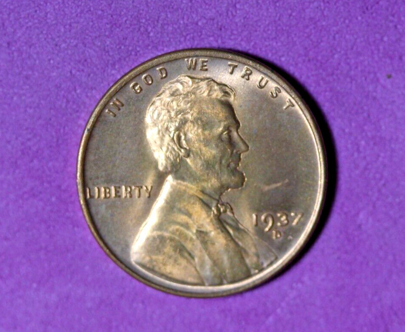 ESTATE FIND 1937-D LINCOLN Wheat Cent  #P20937