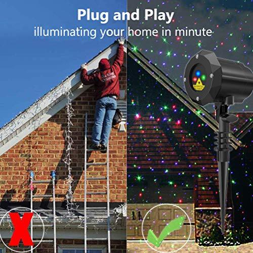 Poeland Garden Lights Moving Laser Christmas Lights Firefly Star