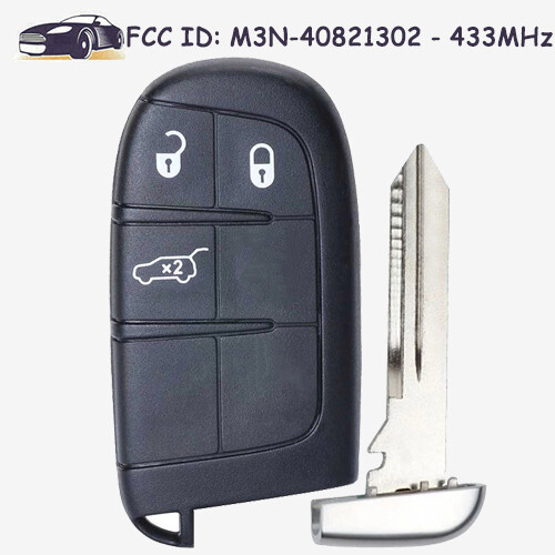 Smart Remote Key Fob 3 Button M3N-40821302 for 2014 - 2021 Jeep Grand Cherokee - Picture 1 of 2