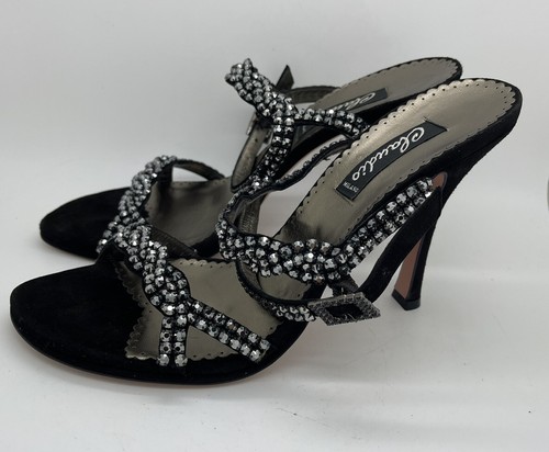 Francesco Sacco Women's Shoes Suede Twisted Crystal Size 41 Italy Retail $796