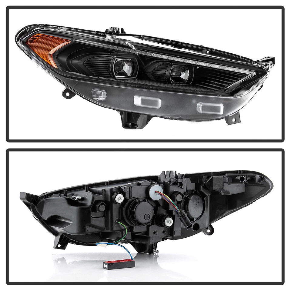 Faros proyectores dobles LED DRL negros Ford Fusion Switchback 2013-2016 Foto 3 de 4