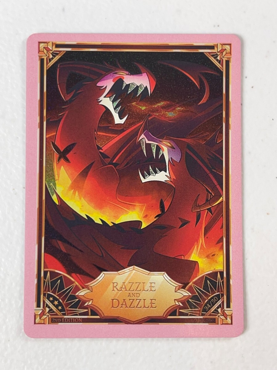 Hazbin Hotel Trading Card PINK FOIL RAZZLE & DAZZLE 34/50 Second