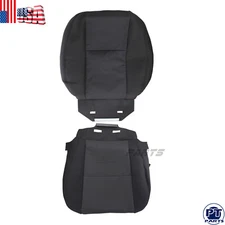 For 2007-2014 Chevy Silverado Driver Side Top Bottom Cloth Seat Cover Black