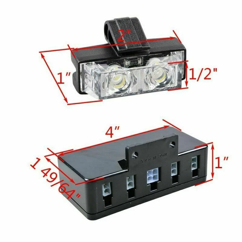 8X Ámbar + Blanco 2LED Rejilla Delantera Coche Barra Estroboscópica Advertencia Peligro Luz de Emergencia Foto 3 de 4