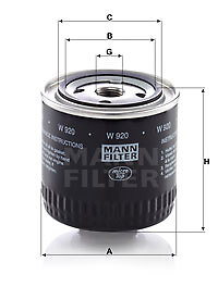 MANN-FILTER W 920 FILTER, ARBEITSHYDRAULIK FÜR FENDT GLAS