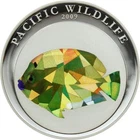 2009 Palau Large Color Prism Proof $1 Angel Fish/Mermaid/Neptune