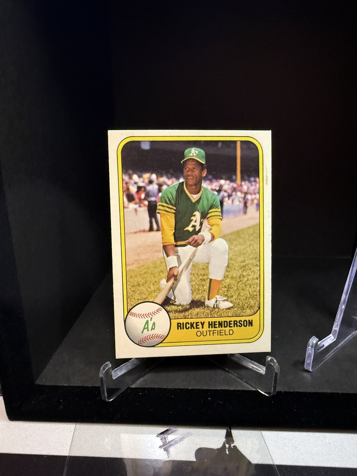 Rickey Henderson #574 Baseball Cards 1981 Fleer trading card — raw and PSA graded price guide