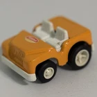 Tonka Toy Push Along Vehicle Metal Yellow Jeep with Rubber Tires Vintage 2” X 3”
