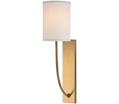 Hudson Valley 731-AGB Colton Wall Sconce, 1-Light, Aged Brass