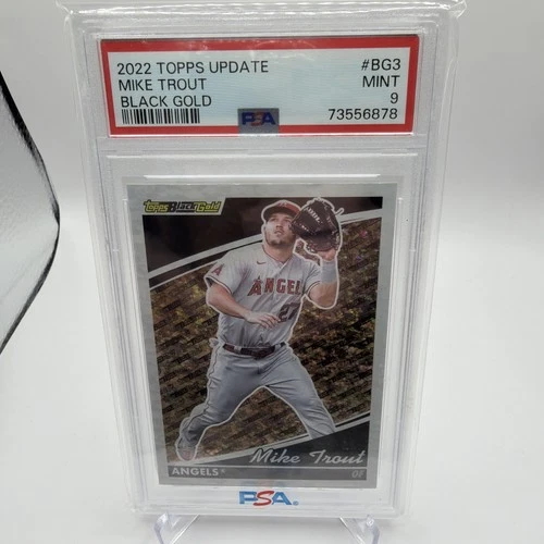 2022 Topps Update Series Topps Black Gold Mike Trout #BG-3 PSA 9