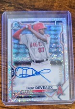2021 Bowman Chrome - Prospect Autographs Trent Deveaux #CPA-TD Speckle Refractor