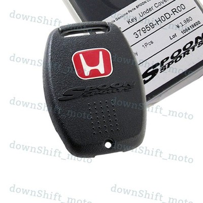 For JDM Red H Spoon Sport Key Fob Case Back Cover HONDA CIVIC ACCORD FA5 FG2 FB6