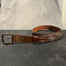 Nocona Belt Mens 34 Camo Leather 12 Gauge Shotgun Shell Hunting