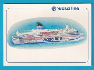 Original RP Postcard Finland Ferry Wasa Line M.S. WASA KING Cross Section