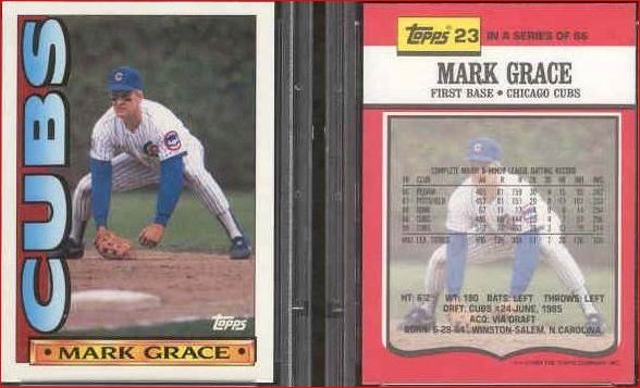 Mark Grace #23 1990 Topps TV Cubs