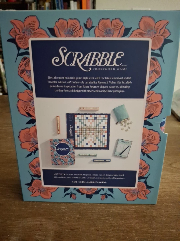 New Scrabble Floral Bookshelf Game [B&N Exclusive Edition] Rare Collection  - Image 2 of 4