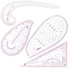 MXTIMWAN 4 Stück Schneiderlineal,Kurvenlineal Schneiderbedarf,Lineal Nähen