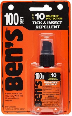 3 Pack Bens 100 Deet Max Formula Tick & Insect Repellent 1.25 Oz Each