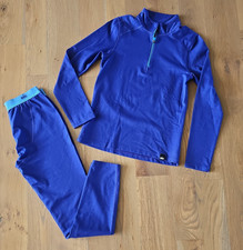 REI Kids Medium 10-12 Solid Purple Midweight Base Layer Pants  Top Set