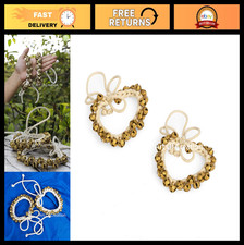 Kathak Dancing Bells Ghungroo Set - 50 Big Ankle Bells on Cotton Cord for Bharat