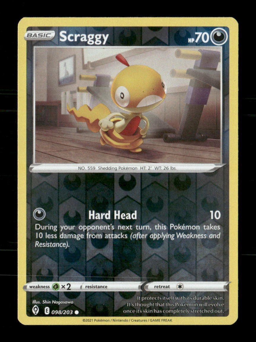Scraggy 098/203 Evolving Skies Reverse Holo NM/M Pokemon