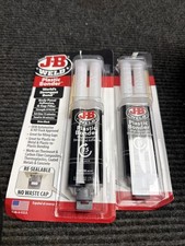 Lot of 2 JB Weld Plastic Quick Setting Epoxy Syringe Bonder Repair Glue Black