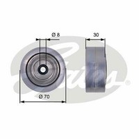 Gates T36386 Umlenk- Und FüHrungsrolle, Keilrippenriemen FüR Audi, Man, VW