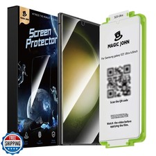 MAGIC JOHN 2 Pack Screen Protector for Samsung Galaxy S23 Ultra - Ceramic Fil