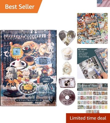Japanese Comic Style Sticker Scrapbooking Supplies for Junk Journal, 45 Sheet...