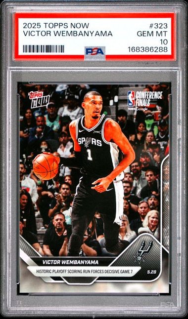 2025-26 Topps Now Victor Wembanyama #323 'Historic Playoff Run' PSA 10