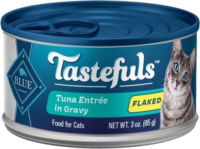 Blue Buffalo Tastefuls Flaked Wet Cat Food, Made with Natural Ingredients, Tuna 