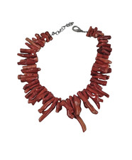20-50mm Branch Natural Red Coral Necklace Women Jewelry Long Mediterranea 18"