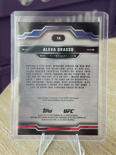 UFC 2025 Topps Chrome Alexa Grasso Hyper Refractor #14 - Picture 2 of 2