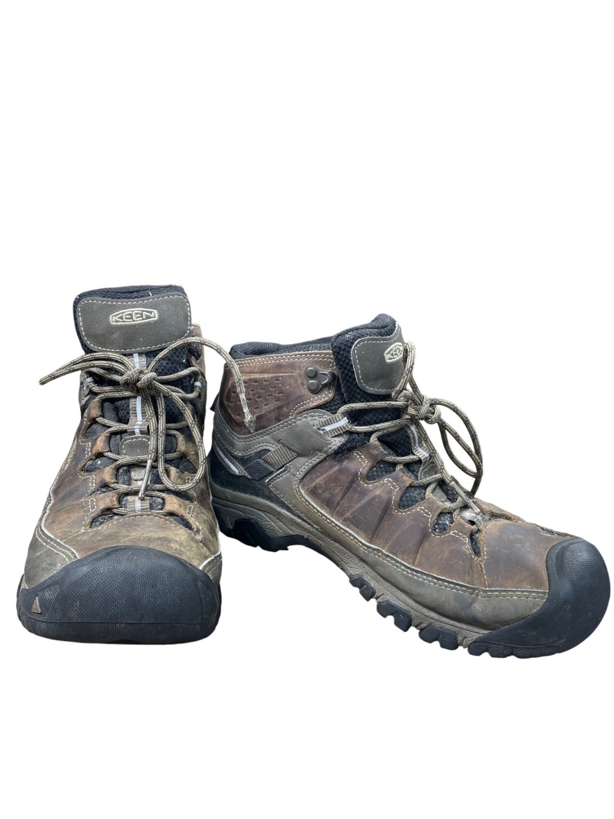 Stivali da trekking Keen da uomo in pelle marrone impermeabili taglia 10 SKU 8756