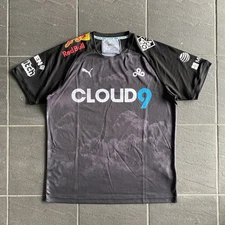 Puma Cloud9 Esports Jersey Large Black Red Bull AT&T Microsoft Shirt Size Large