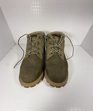 Boy's Timberland Boots - Olive Green Tan - Excellent Condition