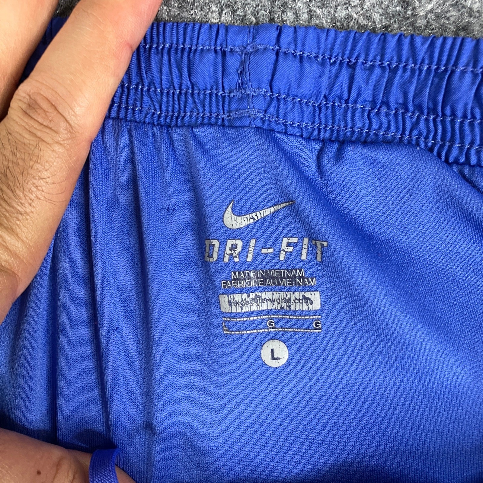 Nike Dri-Fit Shorts Womens Size L Blue Orange Trim Lightweight Athletic Running thumbnail 7