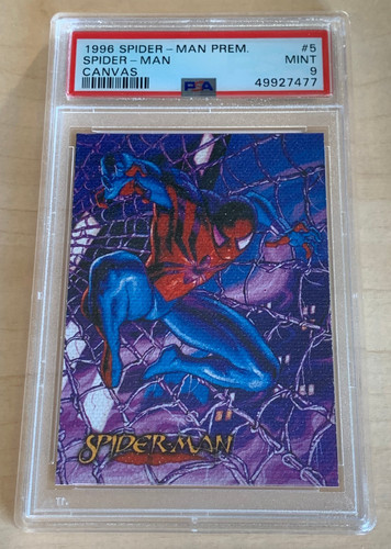 1996 Spider-Man Premium Canvas #5 (Hildebrandt) 💎 SPIDER-MAN 💎 PSA 9 💎