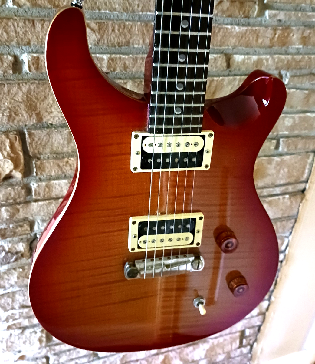 PRS SE Custom 24 Electric Guitar Flat Top Moon Inlay 2007 W/ gig