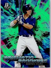 2018 Bowman Platinum Prismatic Prodigies Green #PPP-38 Keston Hiura #/99 Brewers