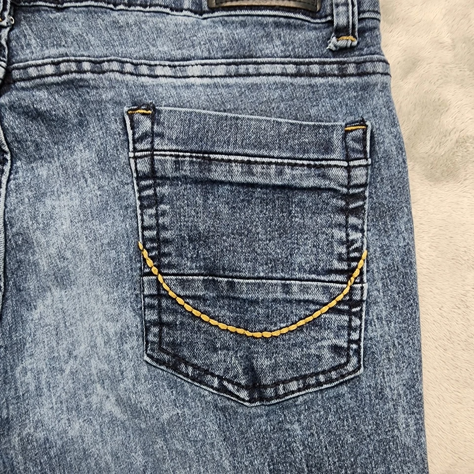 Pantalones de mezclilla Aero Strong para hombre 36 azules ajustados elásticos moto rockero hipster motociclista Foto 4 de 4