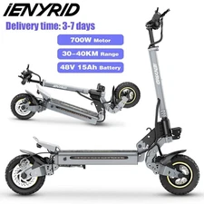 IENYRID Folding Electric Ecooter 800W 48V15Ah 10inch Off-road E-Scooter 28MPH US