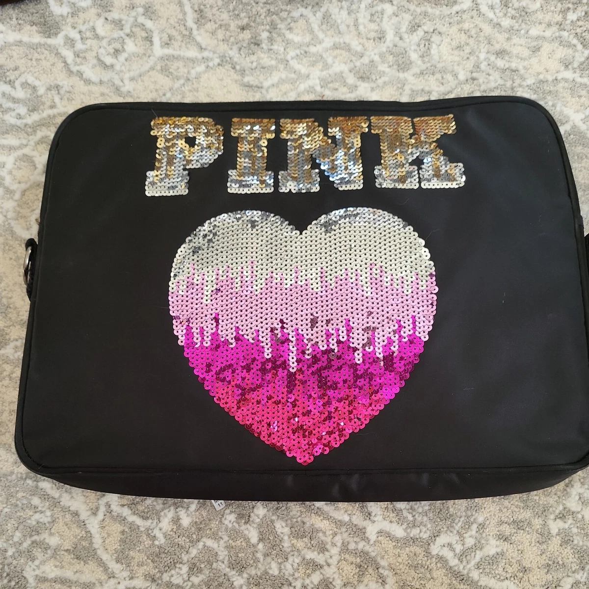 Vintage Victoria Secret Bling Heart Laptop Bag Messenger