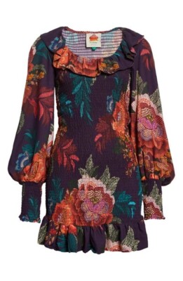 chiffon maxi dress with long sleeves Pink Chiffon Maxi Dress | Floral Dresses
