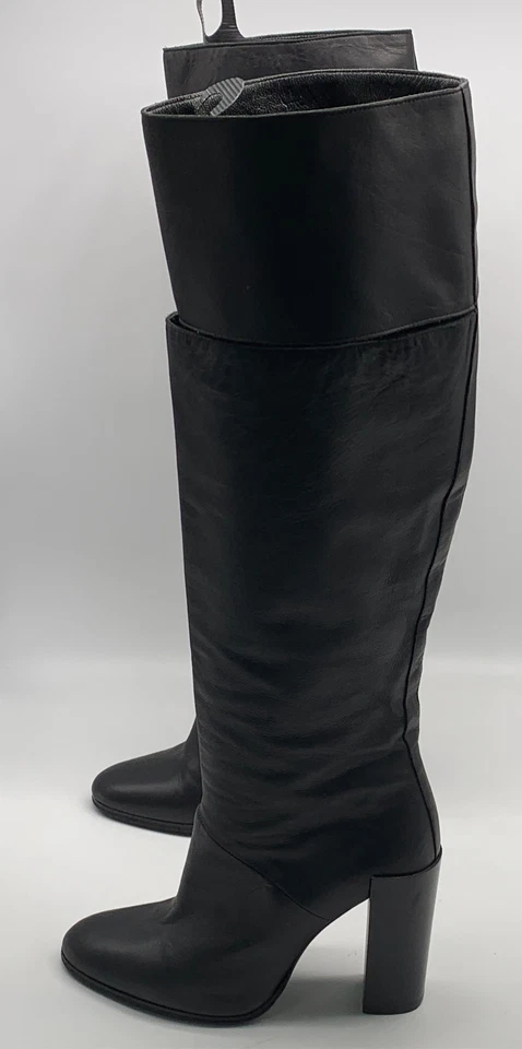  Pierre Hardy Tacón Bota Dividido Cuero Negro Talla 36.5 Foto 3 de 4