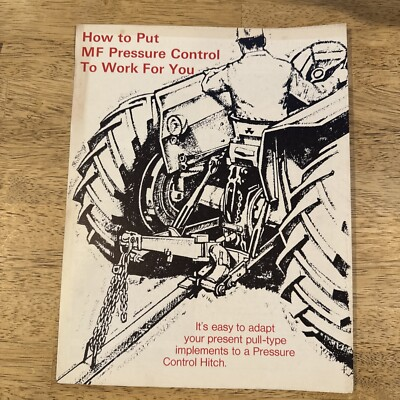#ad 1966 Massey Ferguson MF tractor pressure hitch Control Dealer Sales brochure $13.45