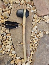 Native American Style Handmade Epoxy Tomahawk W/ Rawhide Wraped Handle Modern