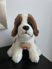 St BERNARD Puppy Dog Plush White Brown Soft 11  