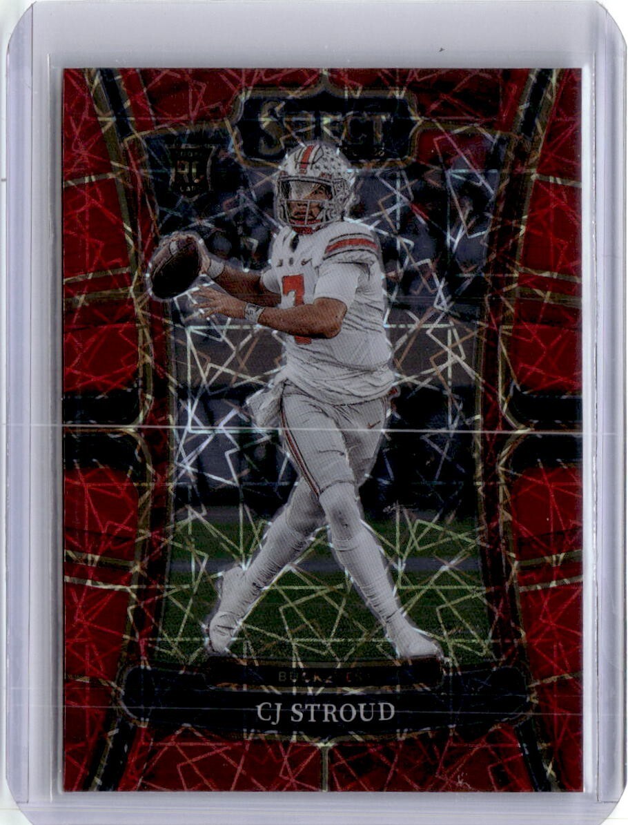 C.J. Stroud RC Rookie 2023 Select Draft Picks Concourse Red Lazer Prizm #2 SP